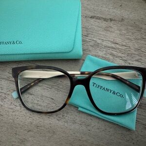 Tiffany & Co. Women's Eyeglasses TF2189 8275 Havana/Blue/Gold Optical Frames